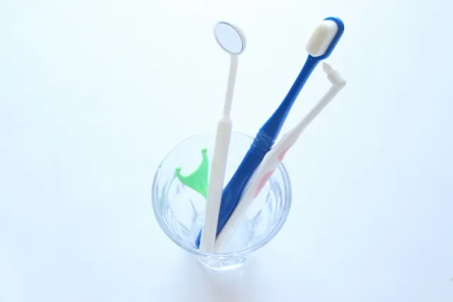 歯ブラシと歯間ブラシ